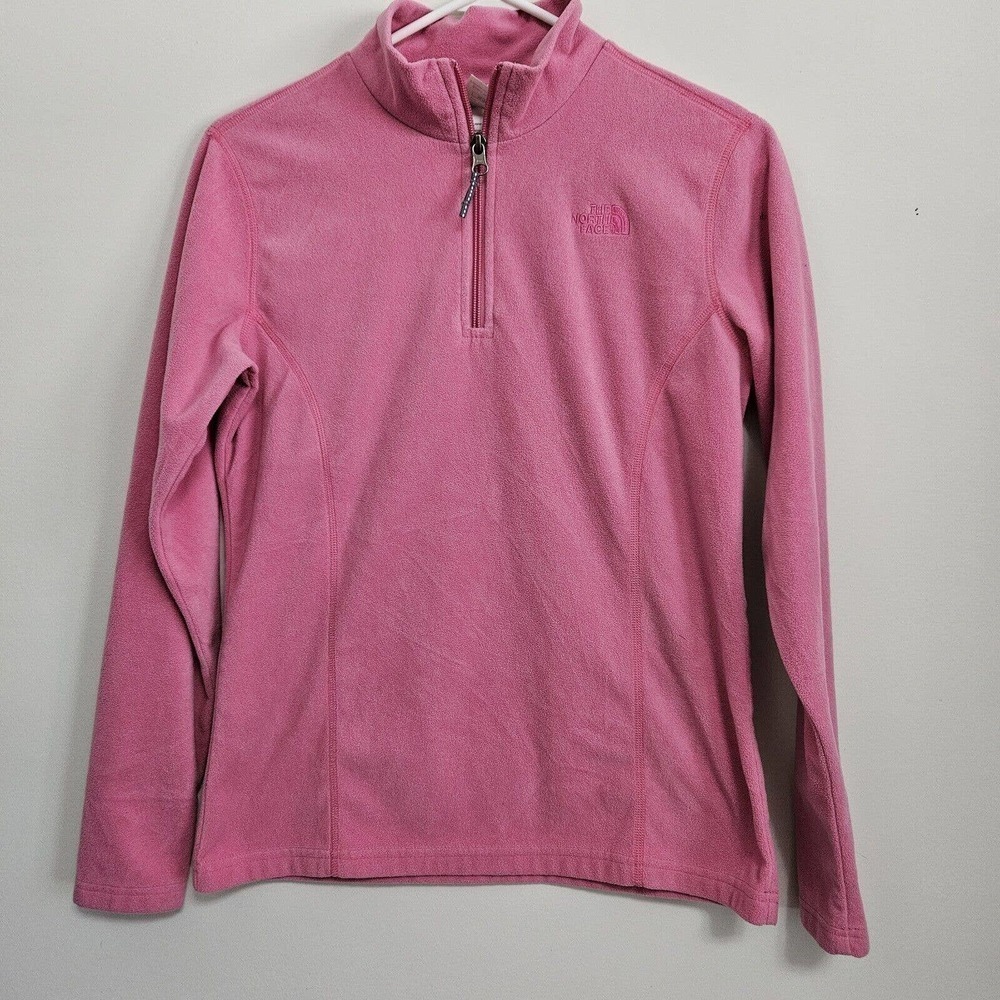 The North Face Girls Sz XL 1/4 Zip Fleece Pullover Pink Long Sleeve Top